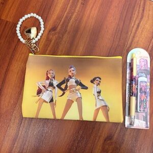 Kpop demon Hunter pouch wristlet/clutch & mechanical pencil